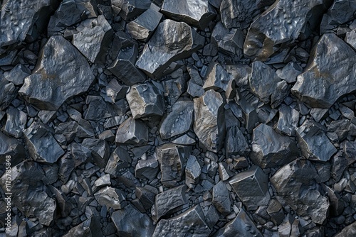 Wallpaper Mural  Big pile of natural black coals. Detailed photo textured background Torontodigital.ca