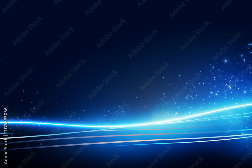 Abstract Blue Space Design with Glowing Lines and Laser Flashes,Generated By Ai Abstract Blue Space Design with Glowing Lines and Laser Flashes,Generated By Ai