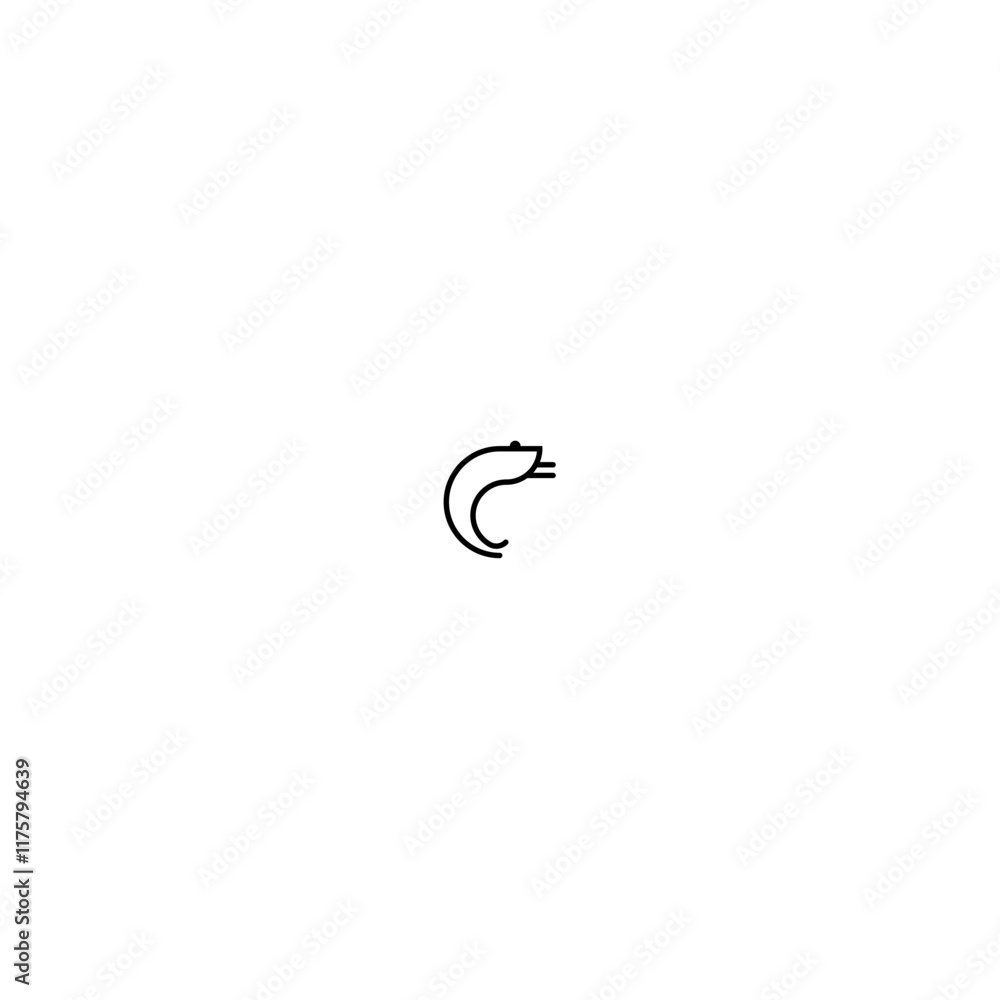 Fototapeta premium shrimp logo.eps