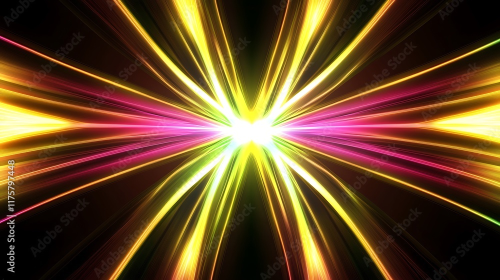 Obraz premium Abstract Light Rays Converging In A Bright Core