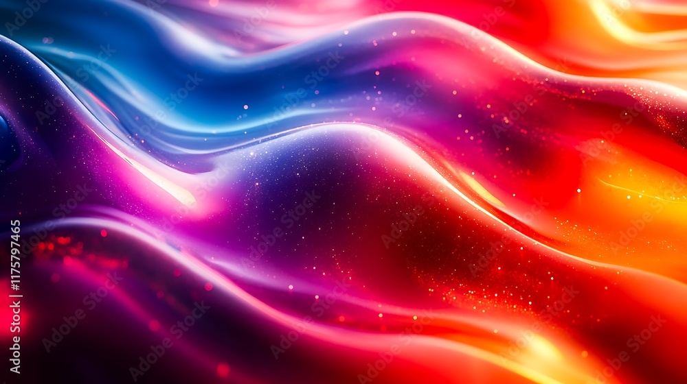 Obraz premium Abstract Chromatic Distortion Flow with Vibrant Light Trails