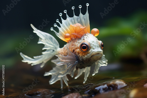 Enchanted Goldfish with Crown Detail photo