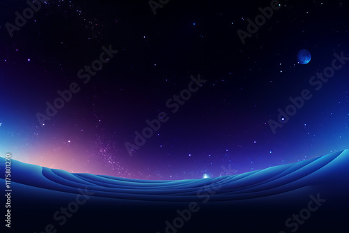 Starry night sky with stars and clouds, showcasing the beauty of space, universe, and astronomy,Generated By Ai