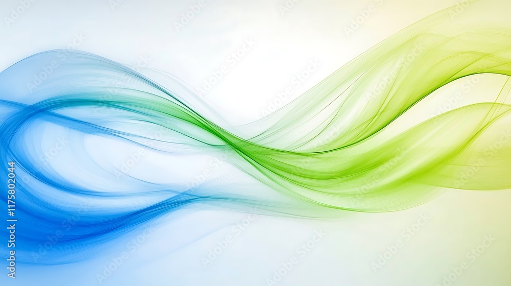 Fototapeta premium Abstract Green Blue Wave Abstract Design