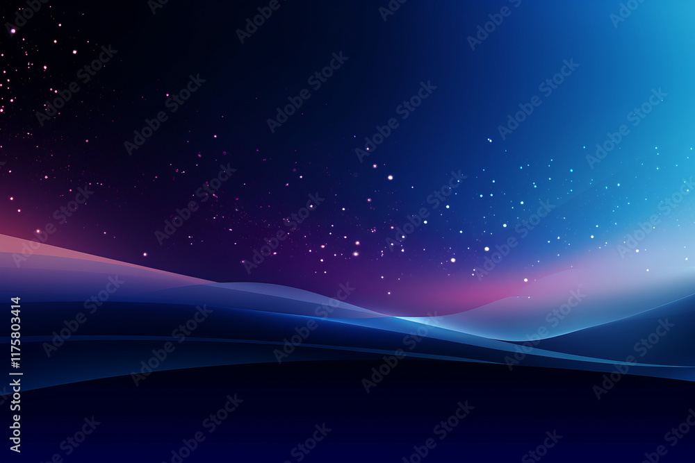 Abstract Light Background with Stars and Glowing Waves,Generated By Ai Abstract Light Background with Stars and Glowing Waves,Generated By Ai