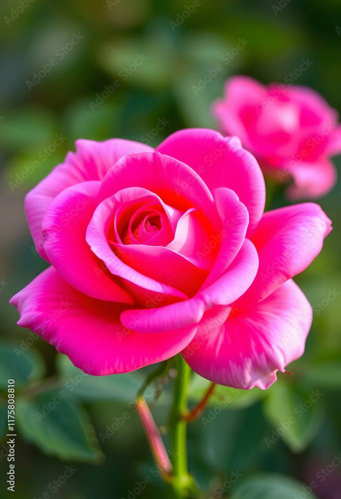magnificent pink rose flower showcasing simple beauty nature, photo, with white tones magnificent pink rose flower showcasing simple beauty nature, photo, with white tones