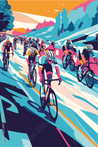 Vektorgrafik aus dem Package: flat, retro, vintage, modern, art, zeitgeist, film, movie, poster,