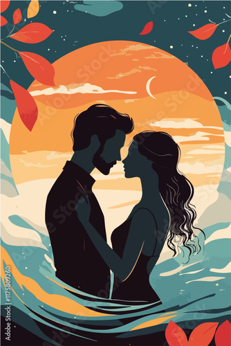 Vektorgrafik aus dem Package: flat, retro, vintage, modern, art, zeitgeist, film, movie, poster,