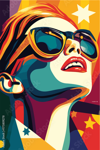 Vektorgrafik aus dem Package: flat, retro, vintage, modern, art, zeitgeist, film, movie, poster,