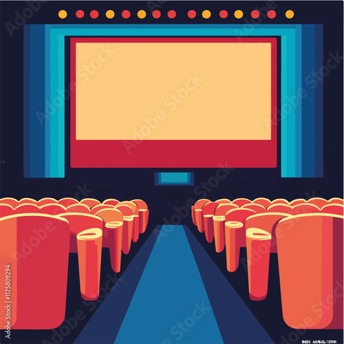 Vektorgrafik aus dem Package: flat, retro, vintage, modern, art, zeitgeist, film, movie, poster,