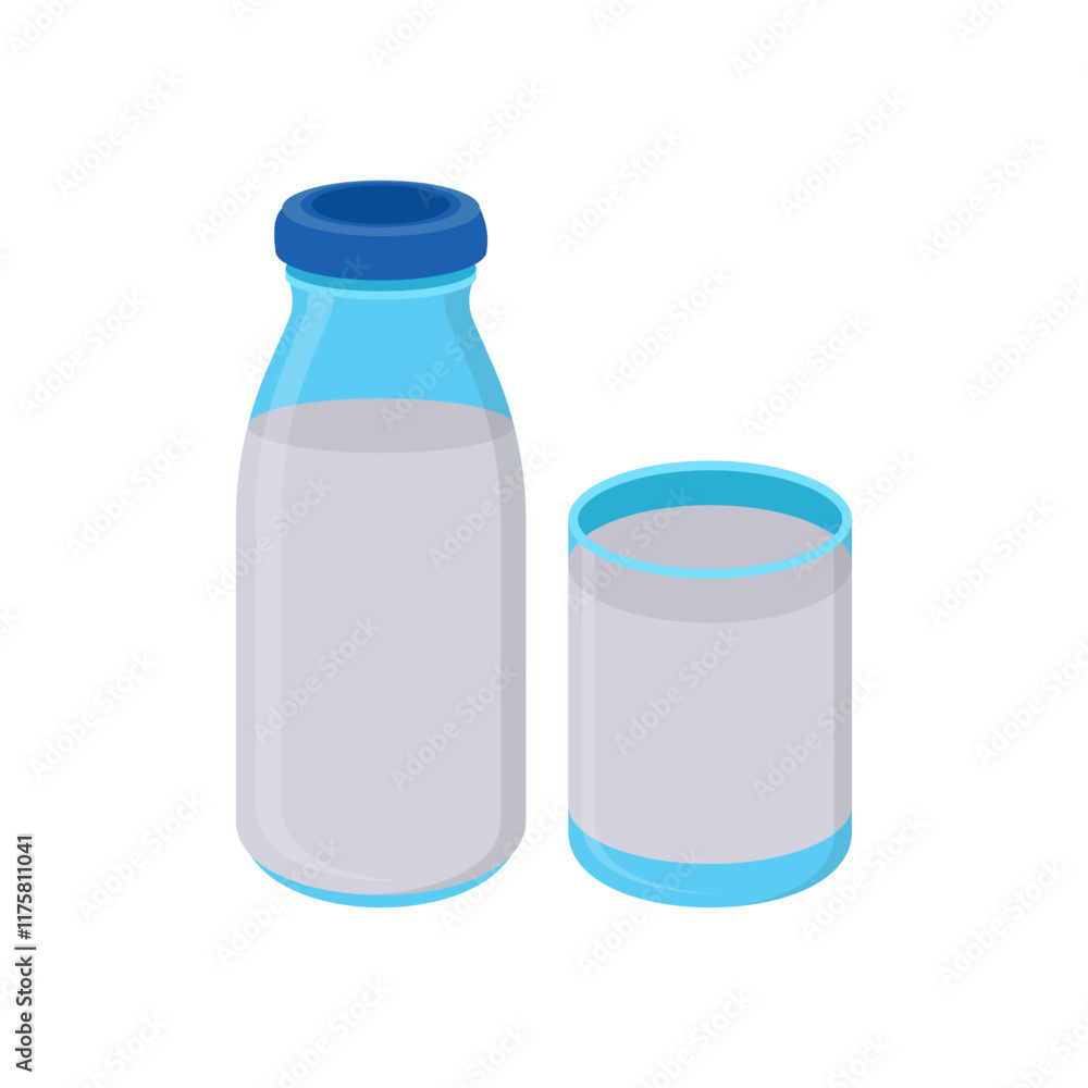 Milk Flat Icon, Vector illustration Milk Flat Icon, Vector illustration