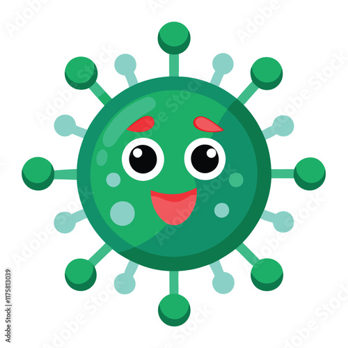 Bacteria, Virus vector funny art illustration