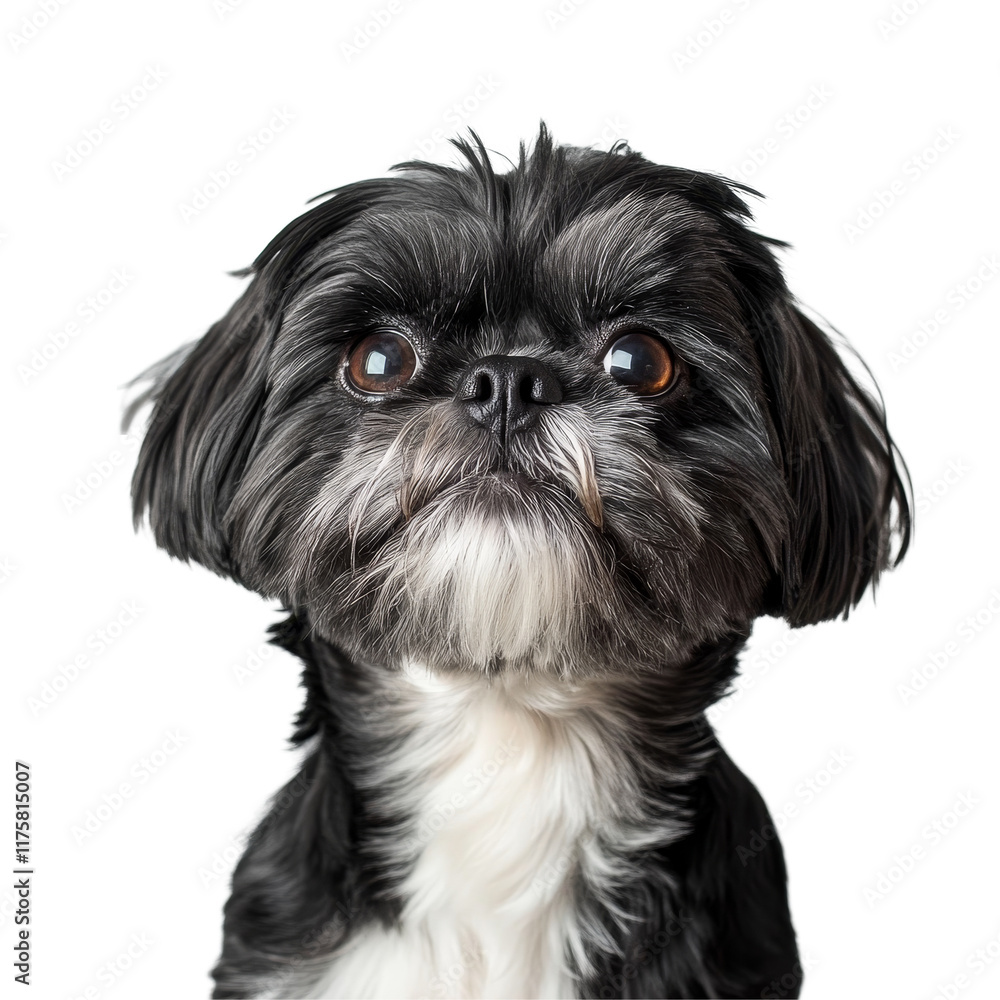 Shih Tzu dog posing in a studio setting with a clean transparent background for a charming portrait, Shih Tzu dog in studio on transparent background Shih Tzu dog posing in a studio setting with a clean transparent background for a charming portrait, Shih Tzu dog in studio on transparent background
