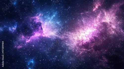 Wallpaper Mural Stunning Cosmic Nebula with Vibrant Colors and Twinkling Stars in a Deep Space Background, Evoking Wonder and the Mystery of the Universe Torontodigital.ca