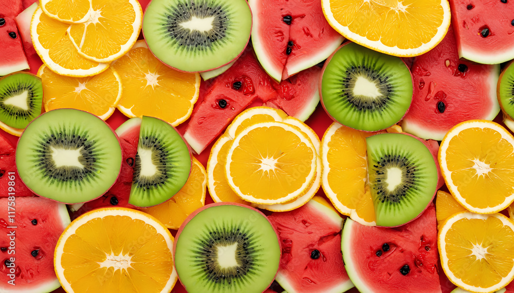 Slices of Orange Kiwi Watermelon Slices of Orange Kiwi Watermelon
