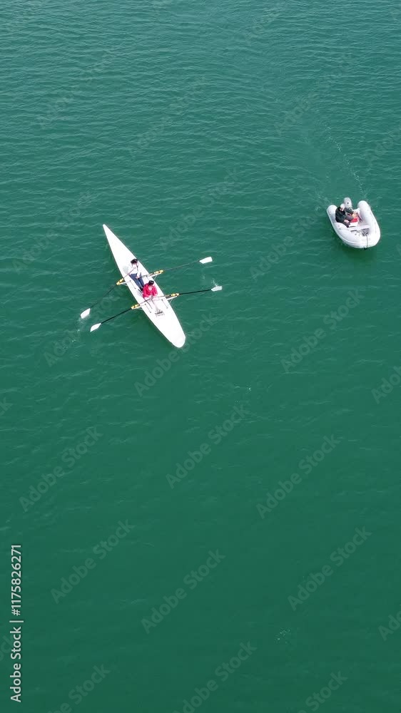 Aerial drone riding canoes Aerial drone riding canoes