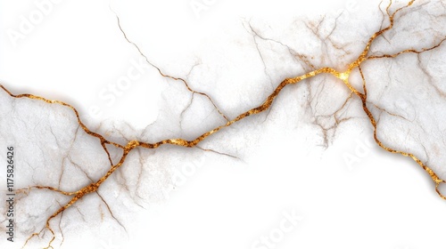 Gold Veined Marble Texture Abstract Crack Composition, White Background, Luxury Design Marble texture, gold design