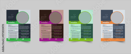 corporate business flyer. newest trendy creative corporate multipurpose minimal official business advertising magazine poster flyer with creative corporate trendy geometric shape template  brochure