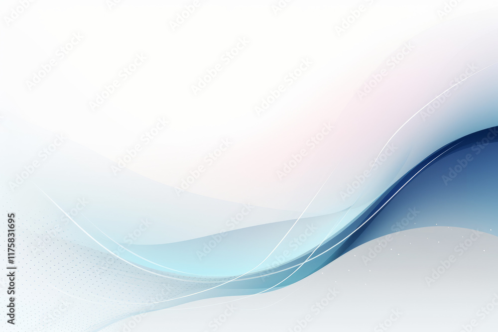 Obraz premium Blue wave flow abstract background design for presentation background,Generated By Ai