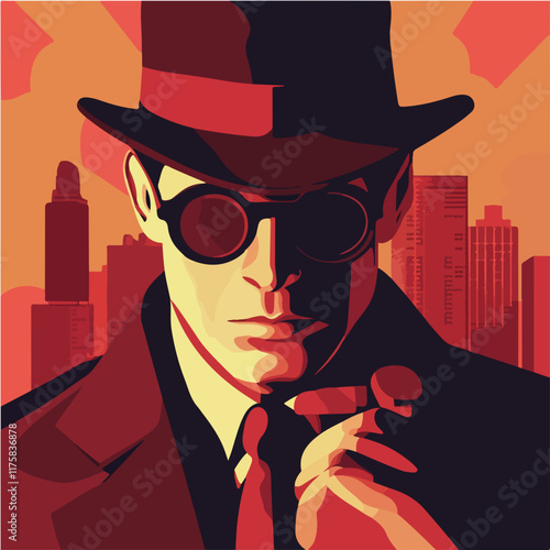 Vektorgrafik aus dem Package: flat, retro, vintage, modern, art, zeitgeist, film, movie, poster,