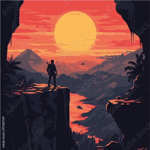 Vektorgrafik aus dem Package: flat, retro, vintage, modern, art, zeitgeist, film, movie, poster,