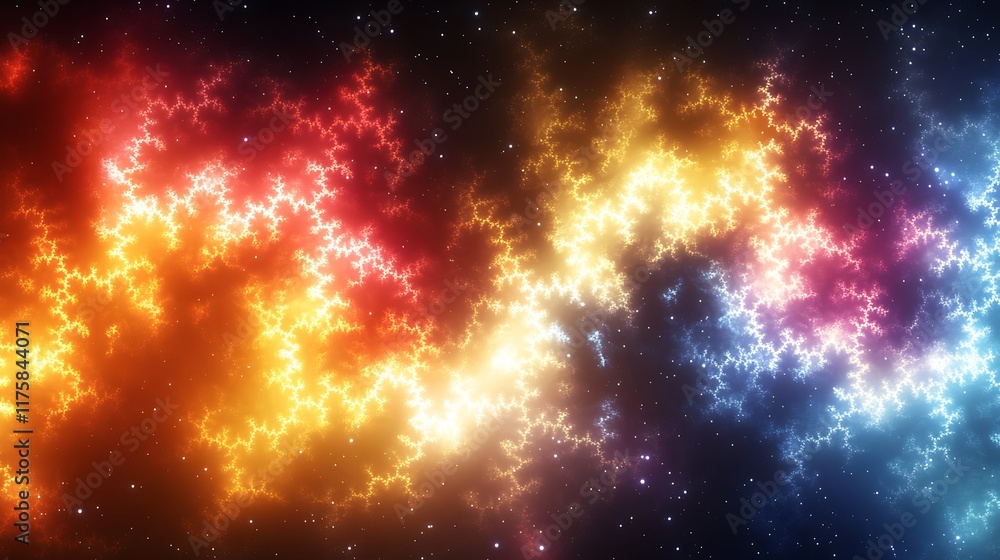 Abstract cosmic swirl of vibrant colors and light. Abstract cosmic swirl of vibrant colors and light.