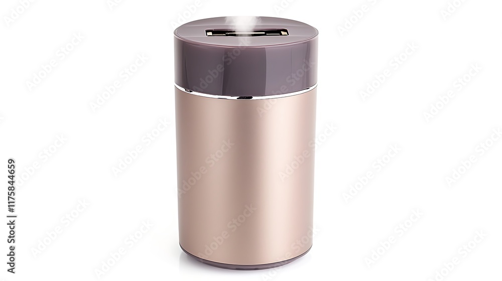 A small, round, gold colored container with a lid A small, round, gold colored container with a lid