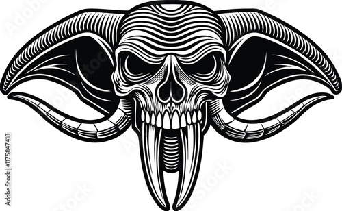 Elephant Skull with Tusks
