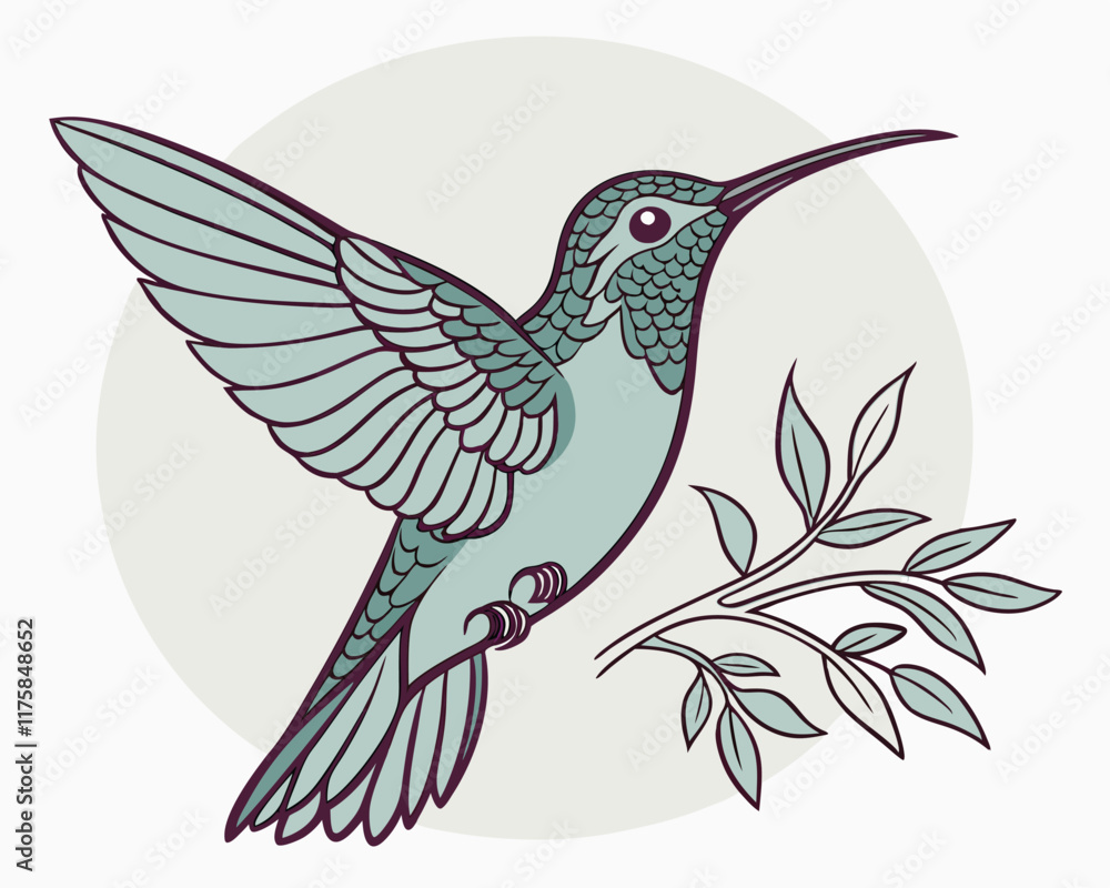 Obraz premium Hummingbird bird isolated logo