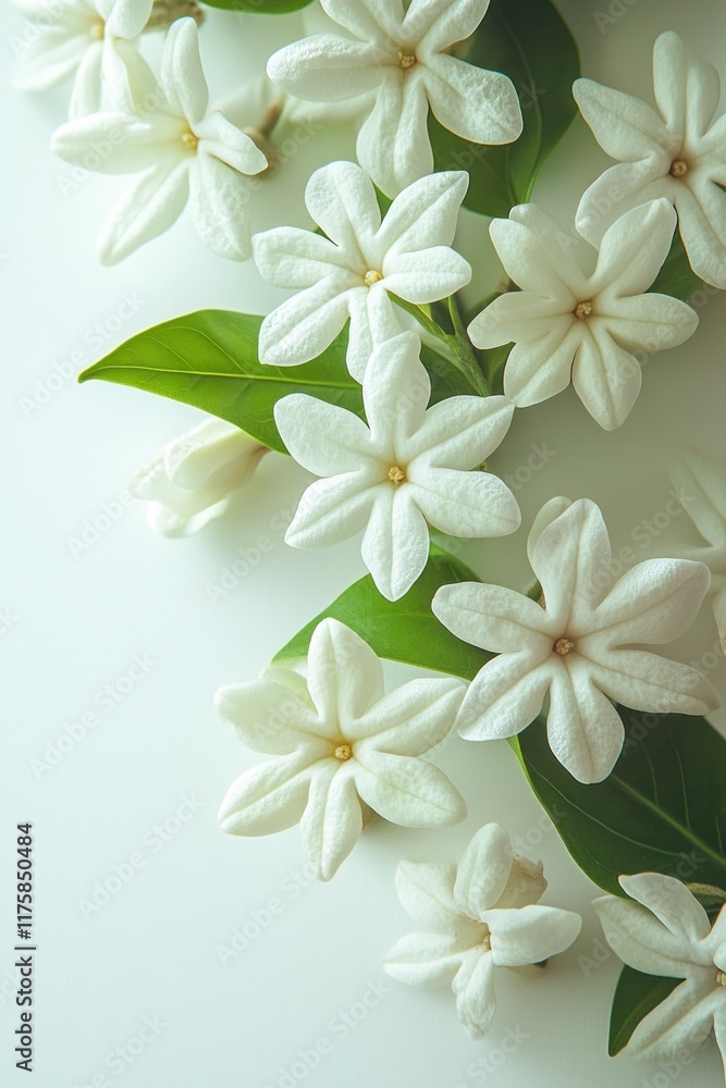Beautiful white flowers arranged on light background Beautiful white flowers arranged on light background