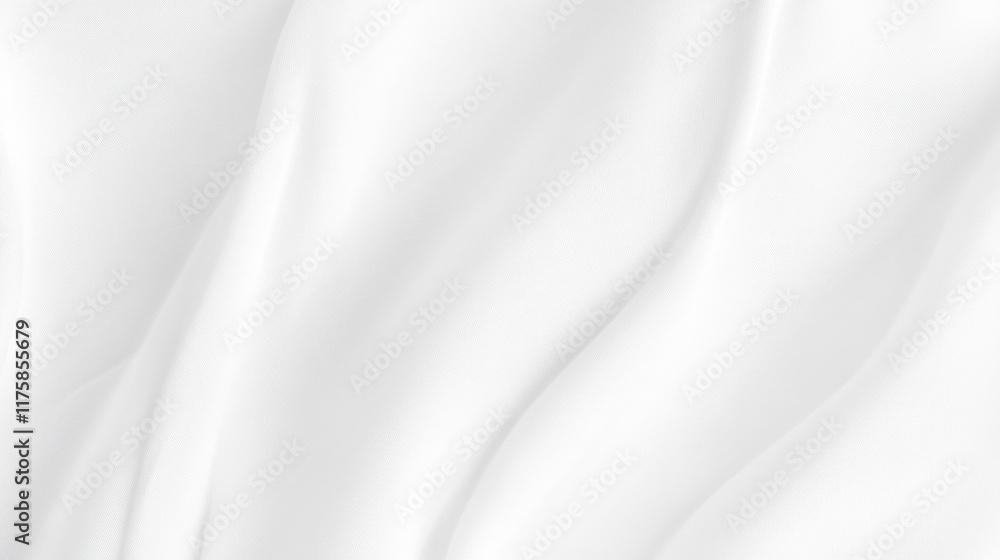Obraz premium Abstract white fabric texture with soft folds and drapes.