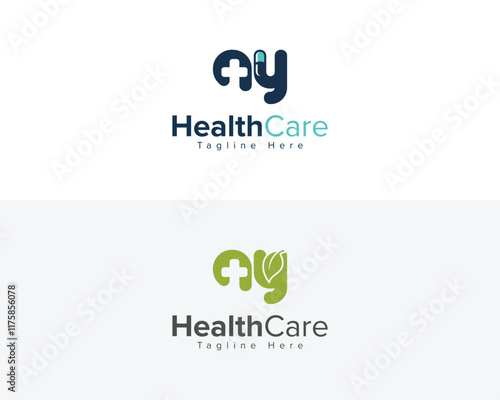 AY Letter Healthcare and Medical  Logo Design Symbol. Creative Logo for Medical, Pharmacy and Healthcare company.