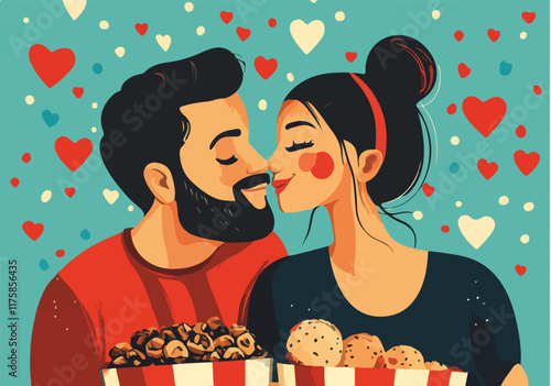 Vektorgrafik aus dem Package:  flat, retro, vintage, modern, art, zeitgeist, film, 