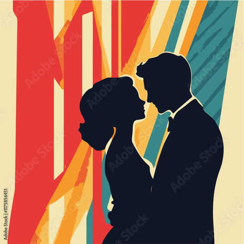 Vektorgrafik aus dem Package:  flat, retro, vintage, modern, art, zeitgeist, film, 