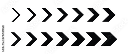 Abstract arrow speed icon. Sideways Arrow icon Striped direction sign, Turn right symbol. Data transfer technology concept. Vector element