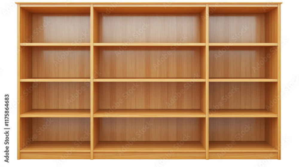 Bookcase, isolated on transparent background Bookcase, isolated on transparent background