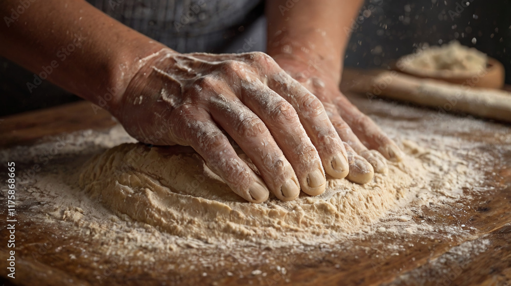 Hands Kneading Dough Hands Kneading Dough