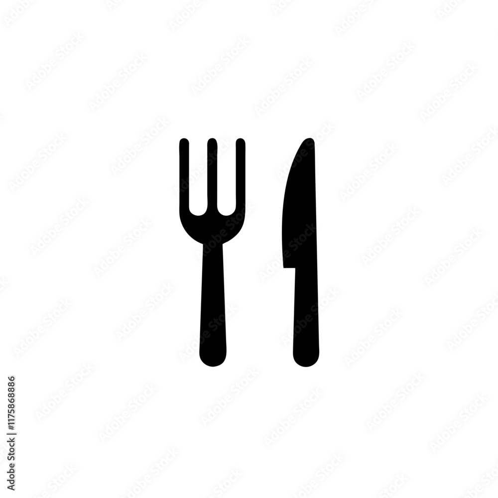Fork and Knife icon on transparent background
Fork and Knife icon on transparent background