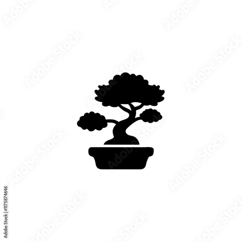 Bonsai icon on transparent background
