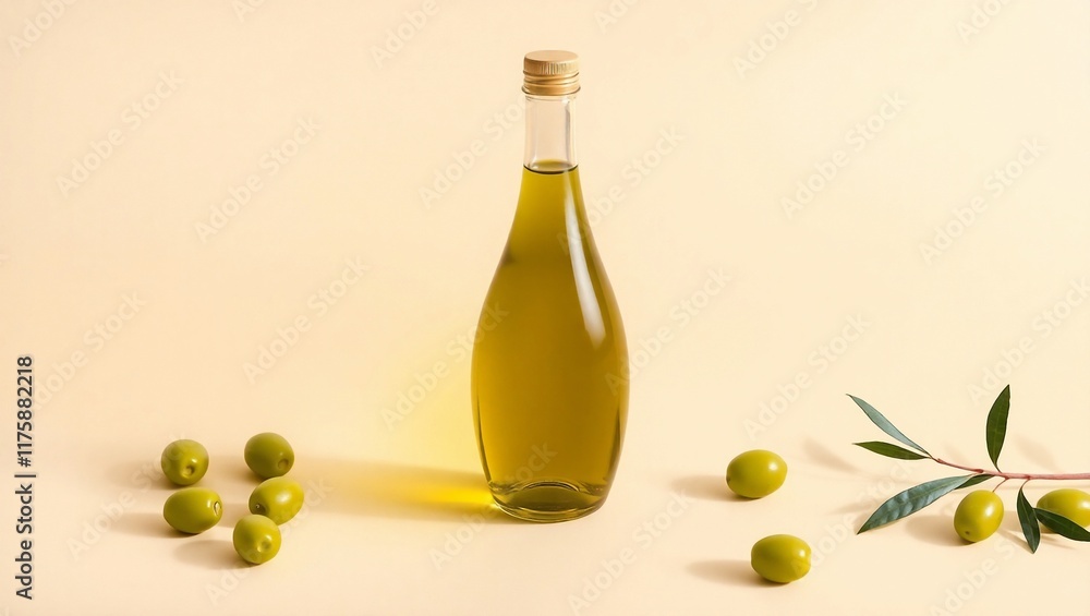 a bottle of olive oil next to some olives a bottle of olive oil next to some olives