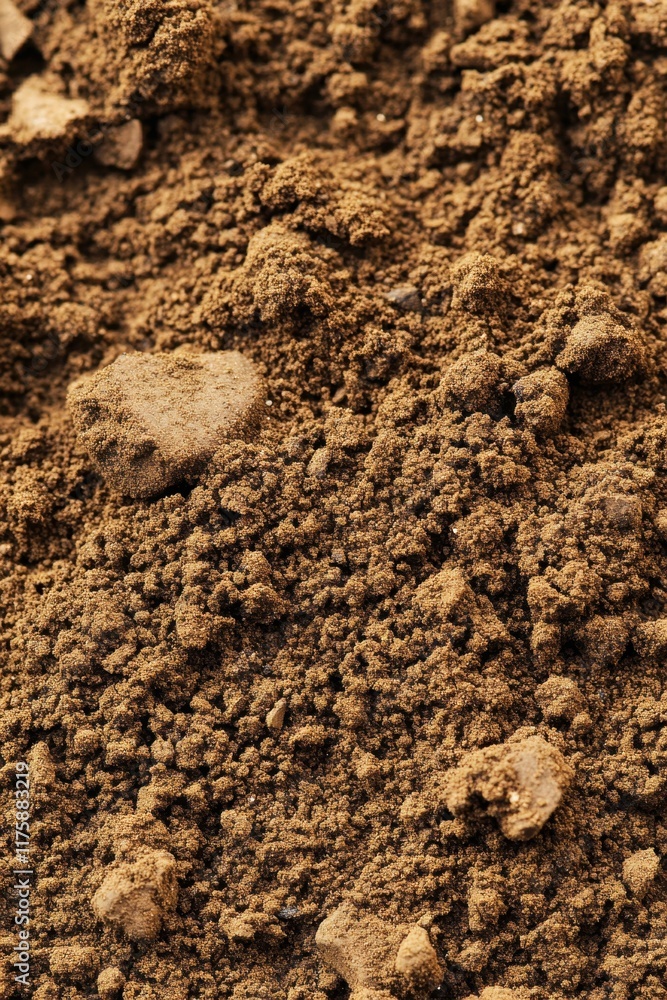Detailed view of fine soil and sand resembling warm beaches and arid deserts, highlighting natural textures and earthy tones Detailed view of fine soil and sand resembling warm beaches and arid deserts, highlighting natural textures and earthy tones