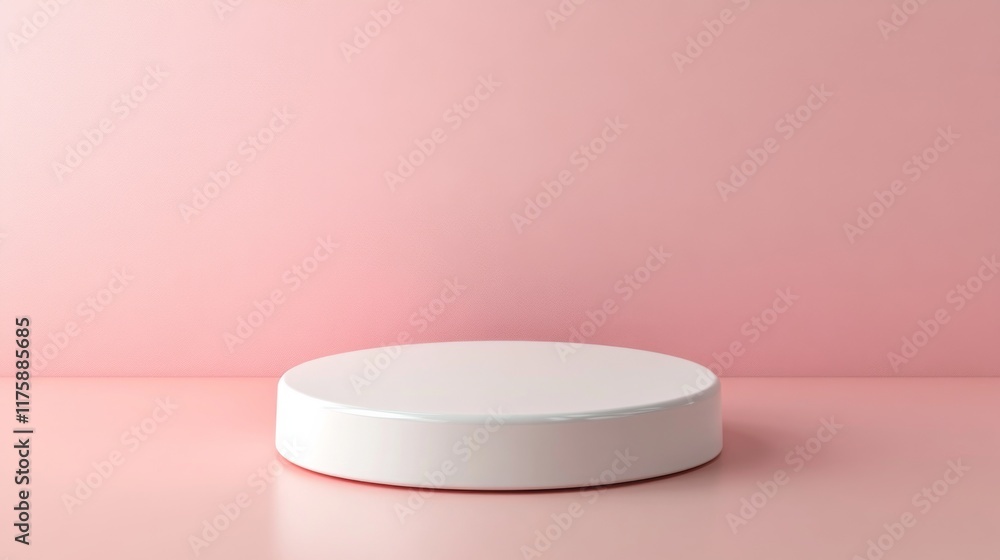 Minimalist Pink Pedestal Scene Minimalist Pink Pedestal Scene