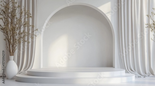Elegant White Arch Display