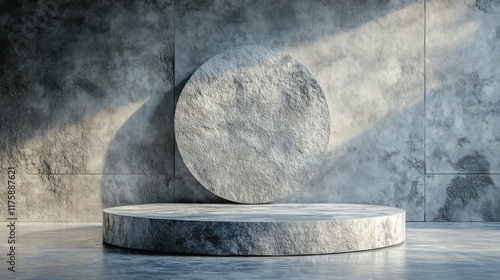 Minimalist Stone Platform Display