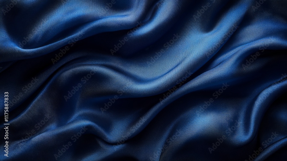 Fototapeta premium Luxurious Blue Fabric Background
