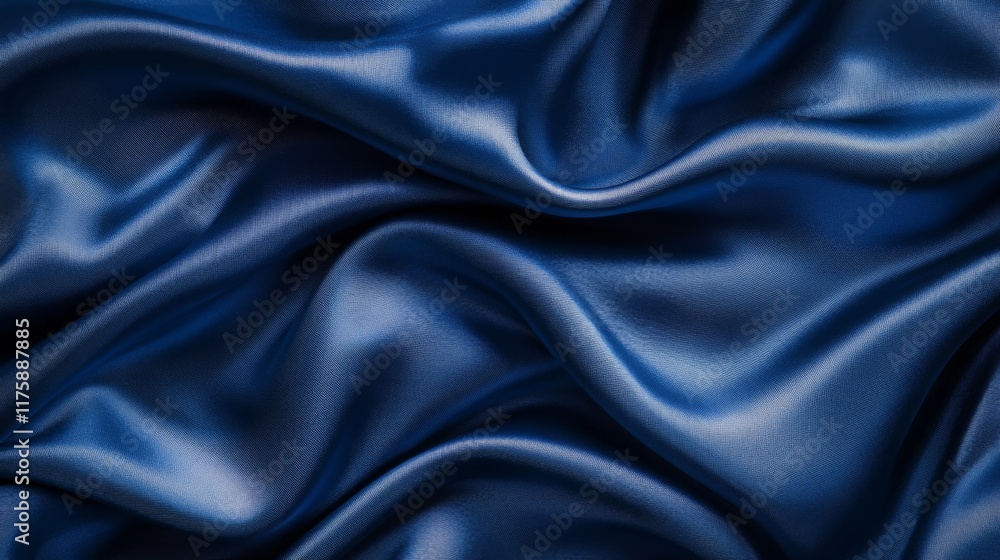 Luxurious Blue Satin Fabric Luxurious Blue Satin Fabric