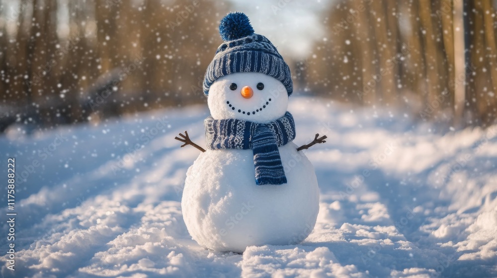 Obraz premium Snowman in Winter Wonderland