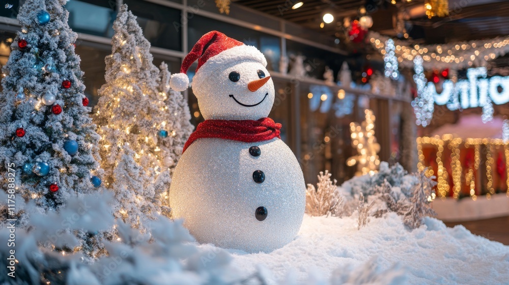 Festive Holiday Snowman Display Festive Holiday Snowman Display