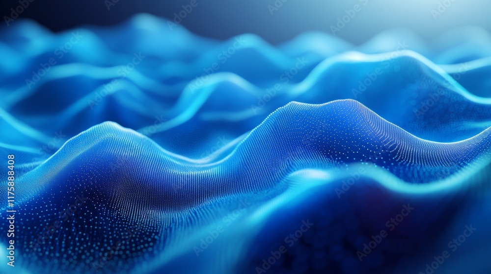 Obraz premium Abstract Blue Wave Pattern