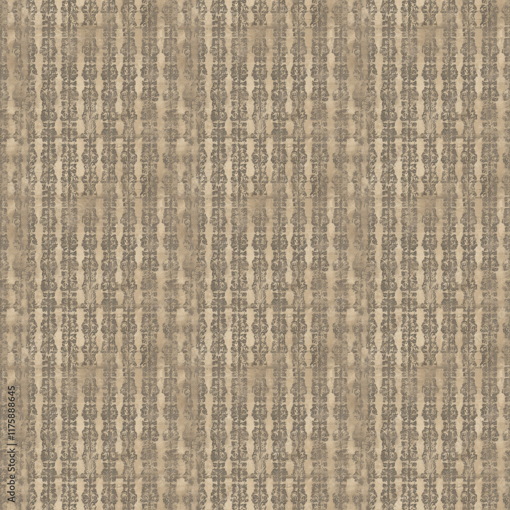 Fototapeta premium Seamless vintage background texture featuring intricate patterns in neutral tones.